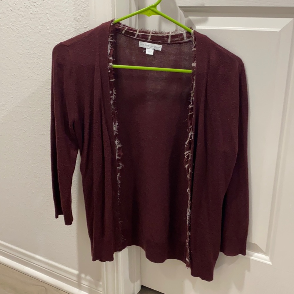 Maroon cardigan
